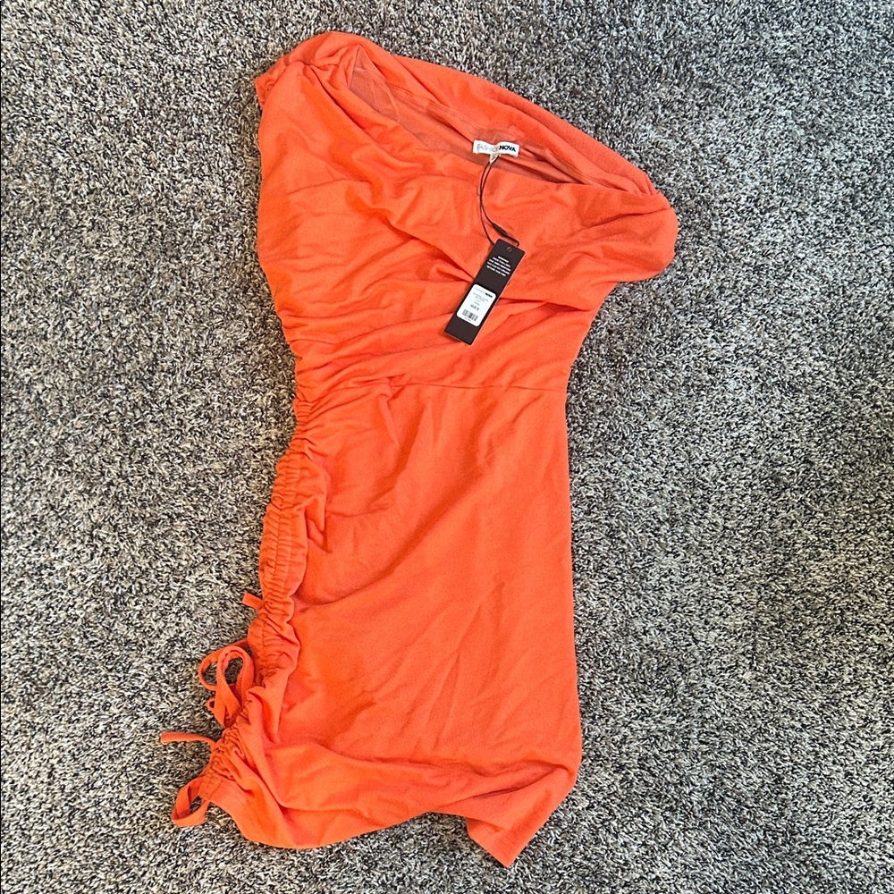 Fashion Nova Bright Orange Mini Dress
